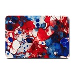 Red White and Blue Alcohol Ink France Patriotic Flag Colors Alcohol Ink  Small Doormat 24 x16  Door Mat