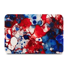 Red White And Blue Alcohol Ink France Patriotic Flag Colors Alcohol Ink  Plate Mats by PodArtist