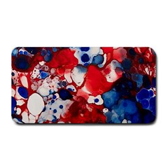 Red White And Blue Alcohol Ink France Patriotic Flag Colors Alcohol Ink  Medium Bar Mat by PodArtist