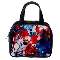 Red White And Blue Alcohol Ink France Patriotic Flag Colors Alcohol Ink  Classic Handbag (one Side) by PodArtist