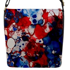 Red White And Blue Alcohol Ink France Patriotic Flag Colors Alcohol Ink  Flap Closure Messenger Bag (s) by PodArtist