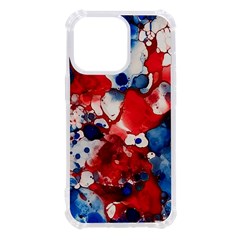 Red White And Blue Alcohol Ink France Patriotic Flag Colors Alcohol Ink  Iphone 13 Pro Tpu Uv Print Case by PodArtist