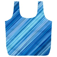 Ambience In Blue Full Print Recycle Bag (xxl) by bruzer