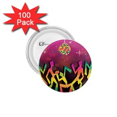 Dancing Colorful Disco 1 75  Buttons (100 Pack)  by Bajindul