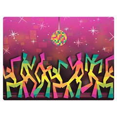 Dancing Colorful Disco Two Sides Premium Plush Fleece Blanket (extra Small)