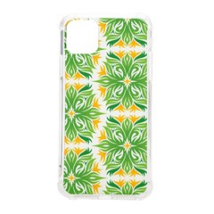 Green Pattern Retro Wallpaper Iphone 11 Pro Max 6 5 Inch Tpu Uv Print Case by Bajindul