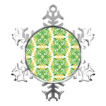 Green Pattern Retro Wallpaper Metal Small Snowflake Ornament Front