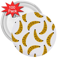 Banana Fruit Yellow Summer 3  Buttons (100 Pack) 