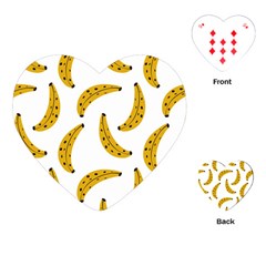 Banana Fruit Yellow Summer Playing Cards Single Design (heart)