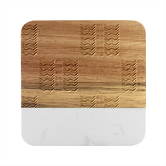 Digital Paper African Tribal Marble Wood Coaster (square)