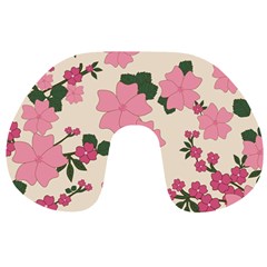 Floral Vintage Flowers Travel Neck Pillow