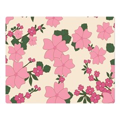 Floral Vintage Flowers Premium Plush Fleece Blanket (large)