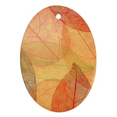 Leaves Patterns Colorful Leaf Pattern Ornament (Oval)