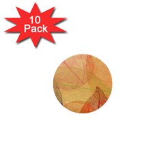 Leaves Patterns Colorful Leaf Pattern 1  Mini Buttons (10 Pack) 