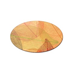 Leaves Patterns Colorful Leaf Pattern Sticker (Oval)