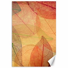 Leaves Patterns Colorful Leaf Pattern Canvas 24  x 36 