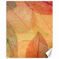 Leaves Patterns Colorful Leaf Pattern Canvas 11  x 14 