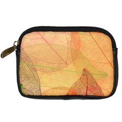 Leaves Patterns Colorful Leaf Pattern Digital Camera Leather Case