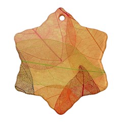 Leaves Patterns Colorful Leaf Pattern Ornament (Snowflake)