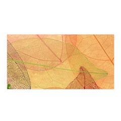 Leaves Patterns Colorful Leaf Pattern Satin Wrap 35  x 70 