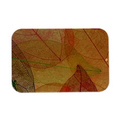 Leaves Patterns Colorful Leaf Pattern Open Lid Metal Box (Silver)  