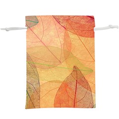 Leaves Patterns Colorful Leaf Pattern Lightweight Drawstring Pouch (XL)