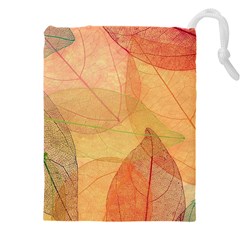 Leaves Patterns Colorful Leaf Pattern Drawstring Pouch (4XL)
