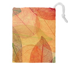 Leaves Patterns Colorful Leaf Pattern Drawstring Pouch (5XL)