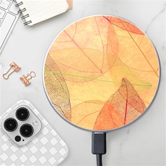 Leaves Patterns Colorful Leaf Pattern Wireless Fast Charger(White)