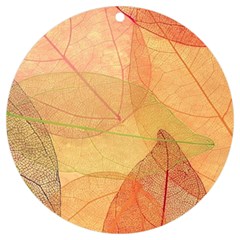 Leaves Patterns Colorful Leaf Pattern UV Print Acrylic Ornament Round