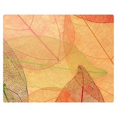 Leaves Patterns Colorful Leaf Pattern Premium Plush Fleece Blanket (Medium)