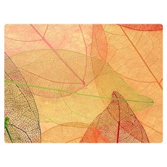 Leaves Patterns Colorful Leaf Pattern Two Sides Premium Plush Fleece Blanket (Extra Small)