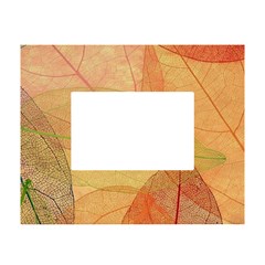 Leaves Patterns Colorful Leaf Pattern White Tabletop Photo Frame 4 x6 