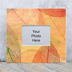 Leaves Patterns Colorful Leaf Pattern White Wall Photo Frame 5  x 7 