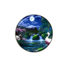 Flamingo Paradise Scenic Bird Fantasy Moon Paradise Waterfall Magical Nature Hat Clip Ball Marker (10 Pack) by Ndabl3x