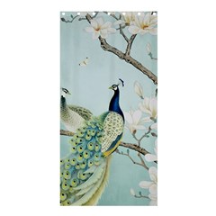 Couple Peacock Bird Spring White Blue Art Magnolia Fantasy Flower Shower Curtain 36  X 72  (stall)  by Ndabl3x