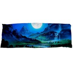 Bright Full Moon Painting Landscapes Scenery Nature Body Pillow Case Dakimakura (two Sides) by Ndabl3x