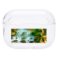 Paradise Forest Painting Bird Deer Waterfalls Hard Pc Airpods Pro Case by Ndabl3x