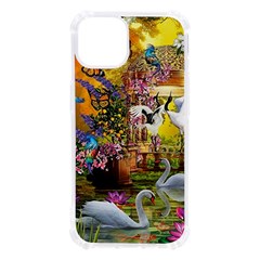 Garden Of Paradise Butterfly Swan Bird Painting Gazebo, Peacock Flower Iphone 13 Tpu Uv Print Case by Ndabl3x