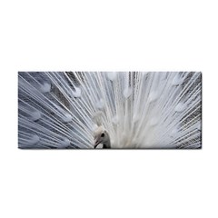 White Peacock Bird Hand Towel by Ndabl3x