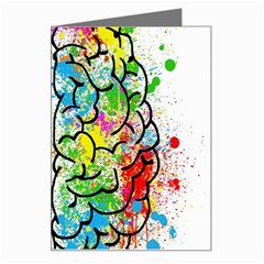 Brain Mind Psychology Idea Drawing Short Overalls Greeting Card