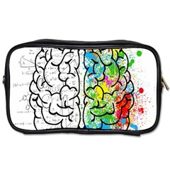 Brain Mind Psychology Idea Drawing Short Overalls Toiletries Bag (two Sides) by Azkajaya