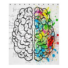 Brain Mind Psychology Idea Drawing Short Overalls Shower Curtain 60  X 72  (medium)  by Azkajaya