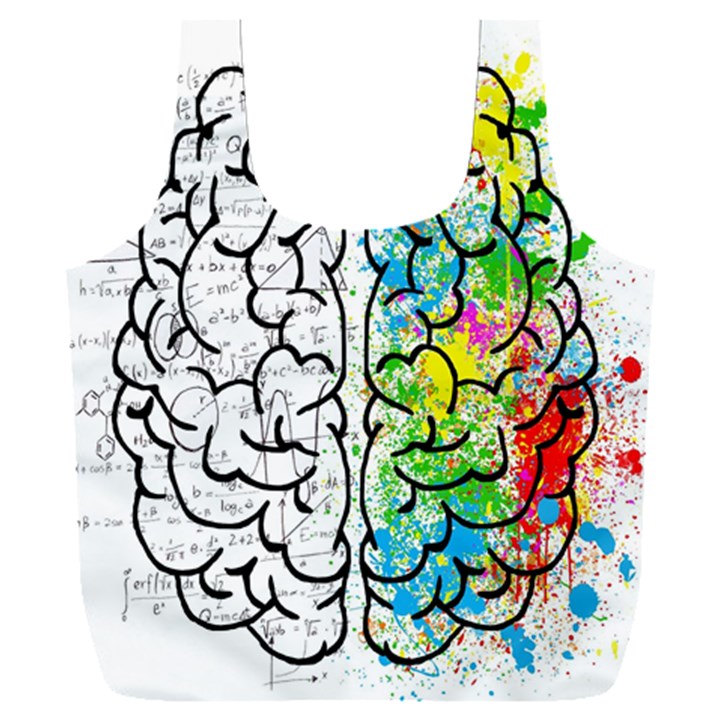 Brain Mind Psychology Idea Drawing Short Overalls Full Print Recycle Bag (XXL)