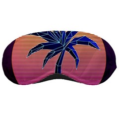 Abstract 3d Art Holiday Island Palm Tree Pink Purple Summer Sunset Water Sleep Mask