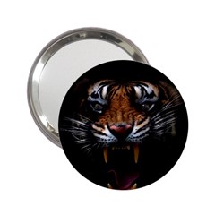 Tiger Angry Nima Face Wild 2.25  Handbag Mirrors