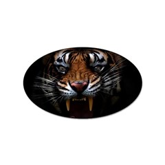 Tiger Angry Nima Face Wild Sticker (Oval)