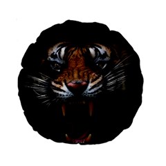 Tiger Angry Nima Face Wild Standard 15  Premium Round Cushions