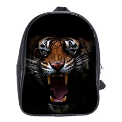 Tiger Angry Nima Face Wild School Bag (XL)