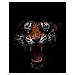 Tiger Angry Nima Face Wild Drawstring Bag (Small)